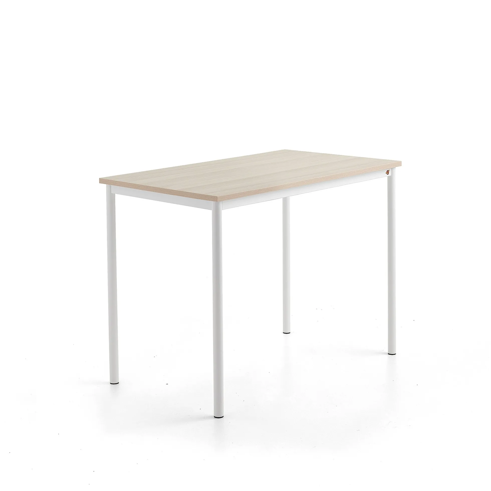 Pöytä SONITUS PLUS 1200x700x900 mm, korkeapainelaminaatti HPL, saarni, valkoinen