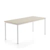Pöytä SONITUS PLUS 1800x800x760 mm, korkeapainelaminaatti HPL, saarni, valkoinen