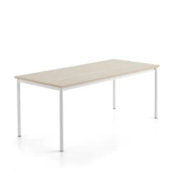 Pöytä SONITUS PLUS 1800x800x720 mm, korkeapainelaminaatti HPL, saarni, valkoinen