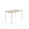 Pöytä SONITUS PLUS 1200x700x760 mm, korkeapainelaminaatti HPL, saarni, valkoinen