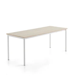Pöytä SONITUS PLUS 1800x700x720 mm, korkeapainelaminaatti HPL, saarni, valkoinen