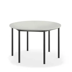 Pöytä SONITUS Pyöreä, Ø1200x720 mm, korkeapainelaminaatti HPL, harmaa, antrasiitinharmaa