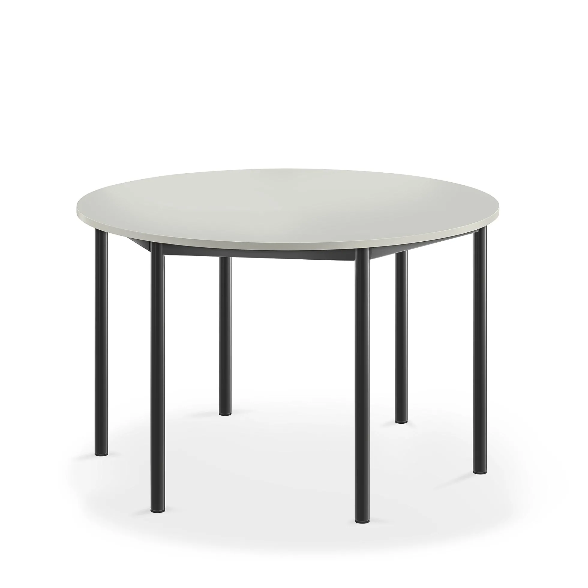 Pöytä SONITUS Pyöreä, Ø1200x720 mm, korkeapainelaminaatti HPL, harmaa, antrasiitinharmaa