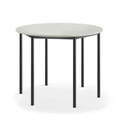 Pöytä SONITUS Pyöreä, Ø1200x760 mm, korkeapainelaminaatti HPL, harmaa, antrasiitinharmaa