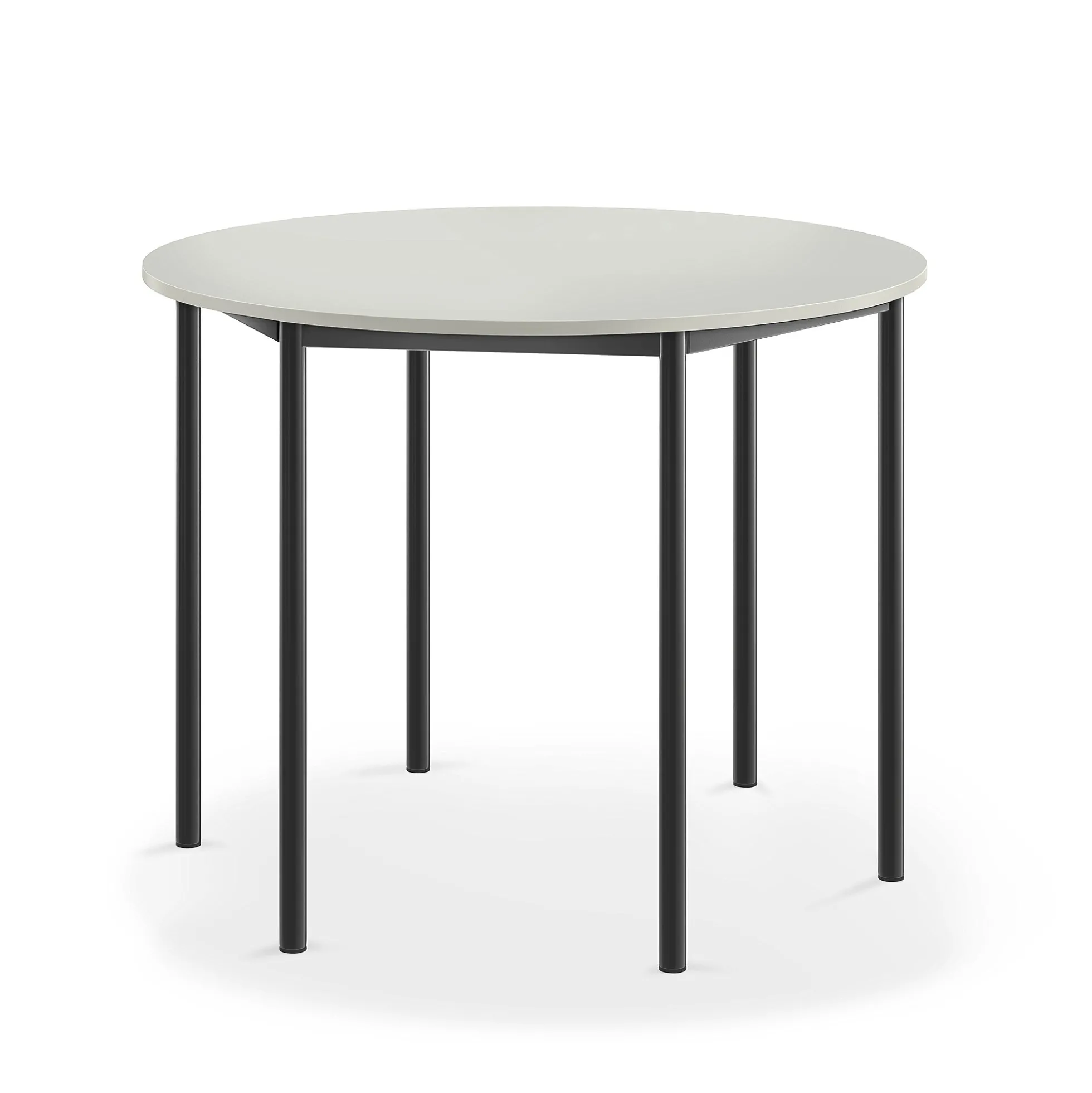 Pöytä SONITUS Pyöreä, Ø1200x760 mm, korkeapainelaminaatti HPL, harmaa, antrasiitinharmaa
