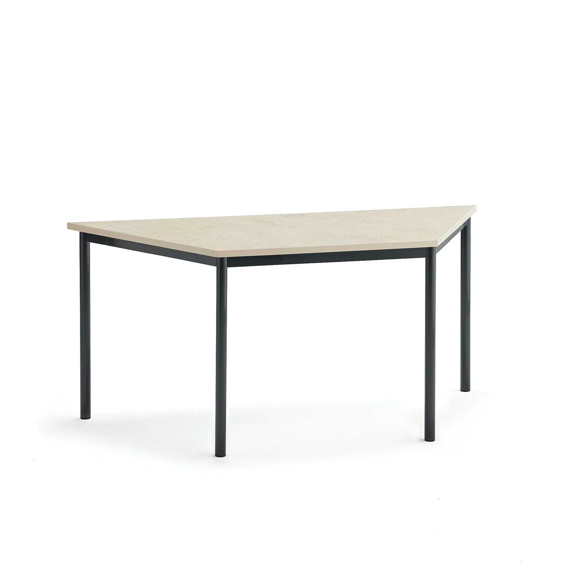 Pöytä SONITUS TRAPETS 1600x800x720 mm, beige linoleumi, antrasiitinharmaa