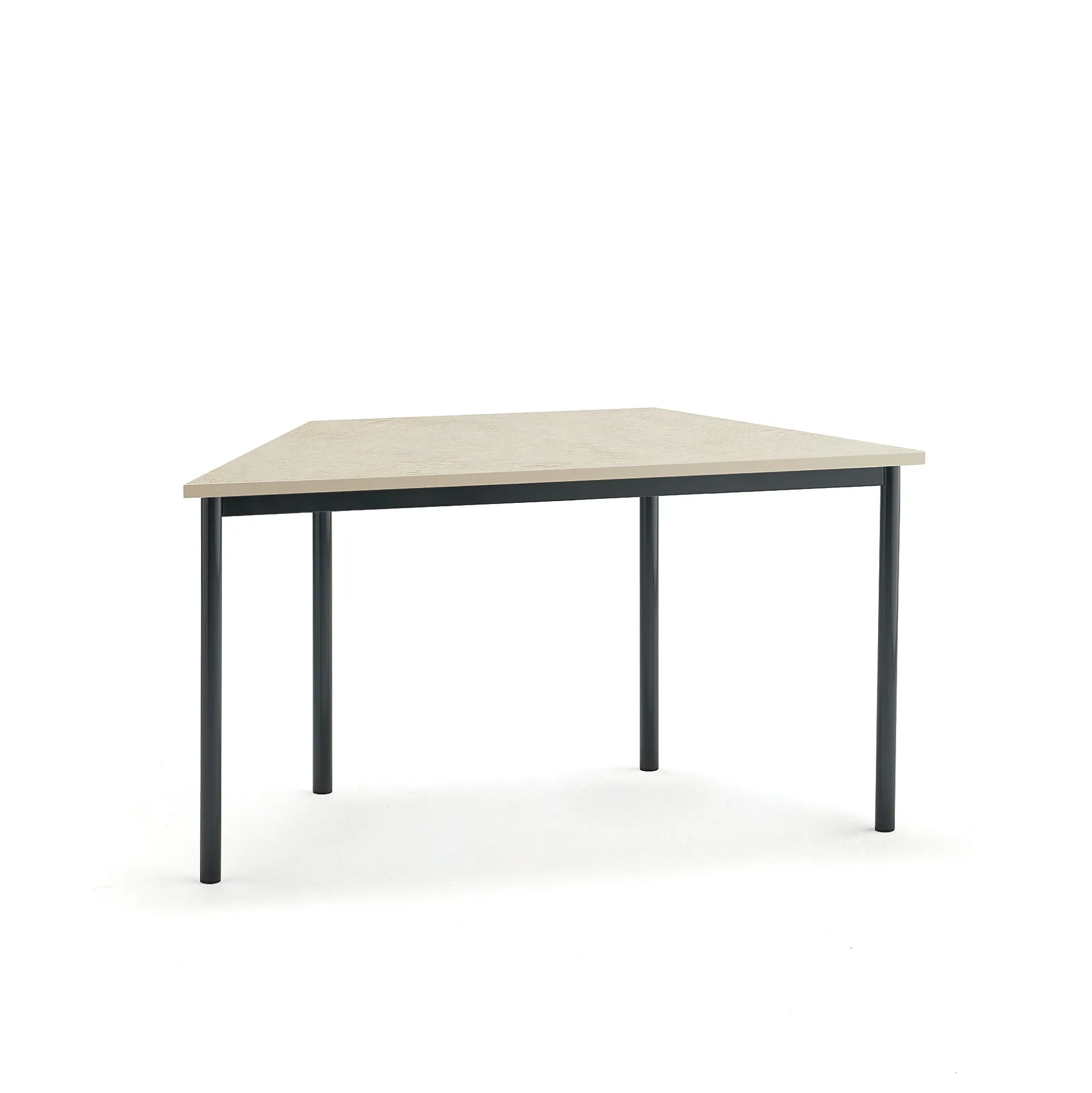 Pöytä SONITUS TRAPETS 1400x700x720 mm, beige linoleumi, antrasiitinharmaa