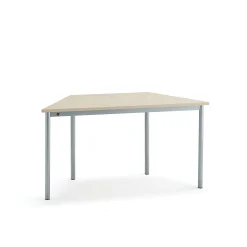 Pöytä SONITUS TRAPETS 1400x700x720 mm, beige linoleumi, hopeanharmaa