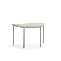 Pöytä SONITUS TRAPETS 1200x600x720 mm, beige linoleumi, hopeanharmaa