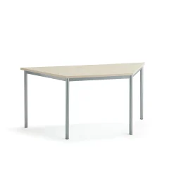 Pöytä SONITUS TRAPETS 1600x800x720 mm, beige linoleumi, hopeanharmaa