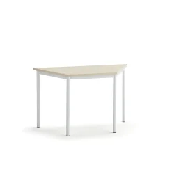 Pöytä SONITUS TRAPETS 1200x600x720 mm, beige linoleumi, valkoinen