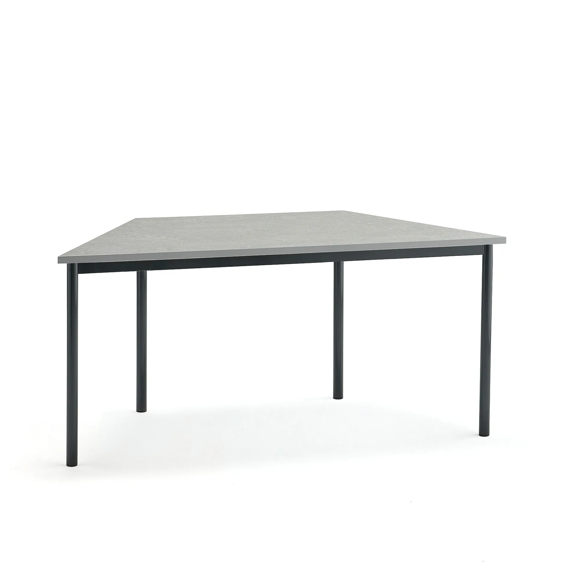 Pöytä SONITUS TRAPETS 1600x800x720 mm, harmaa linoleumi, antrasiitinharmaa