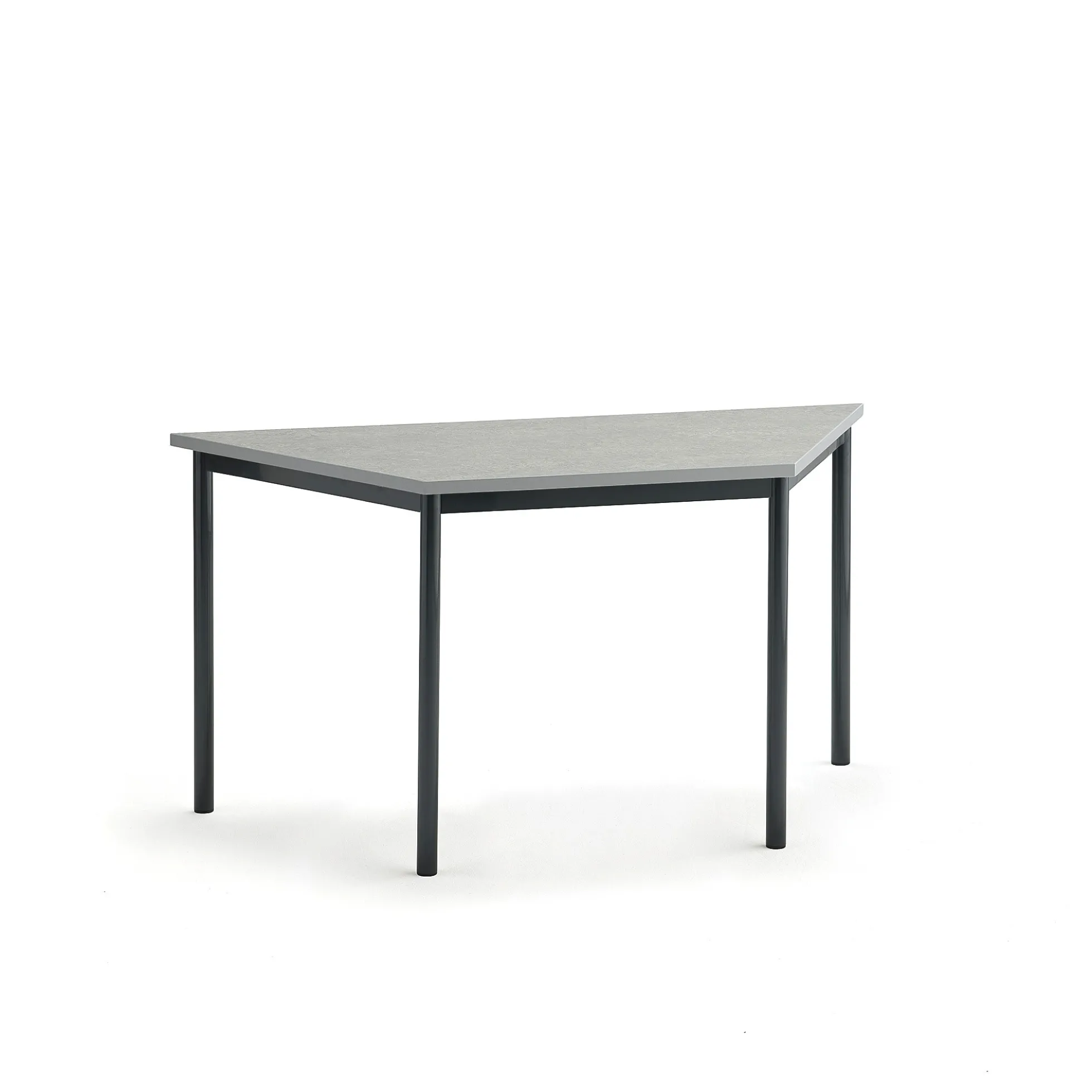 Pöytä SONITUS TRAPETS 1400x700x720 mm, harmaa linoleumi, antrasiitinharmaa