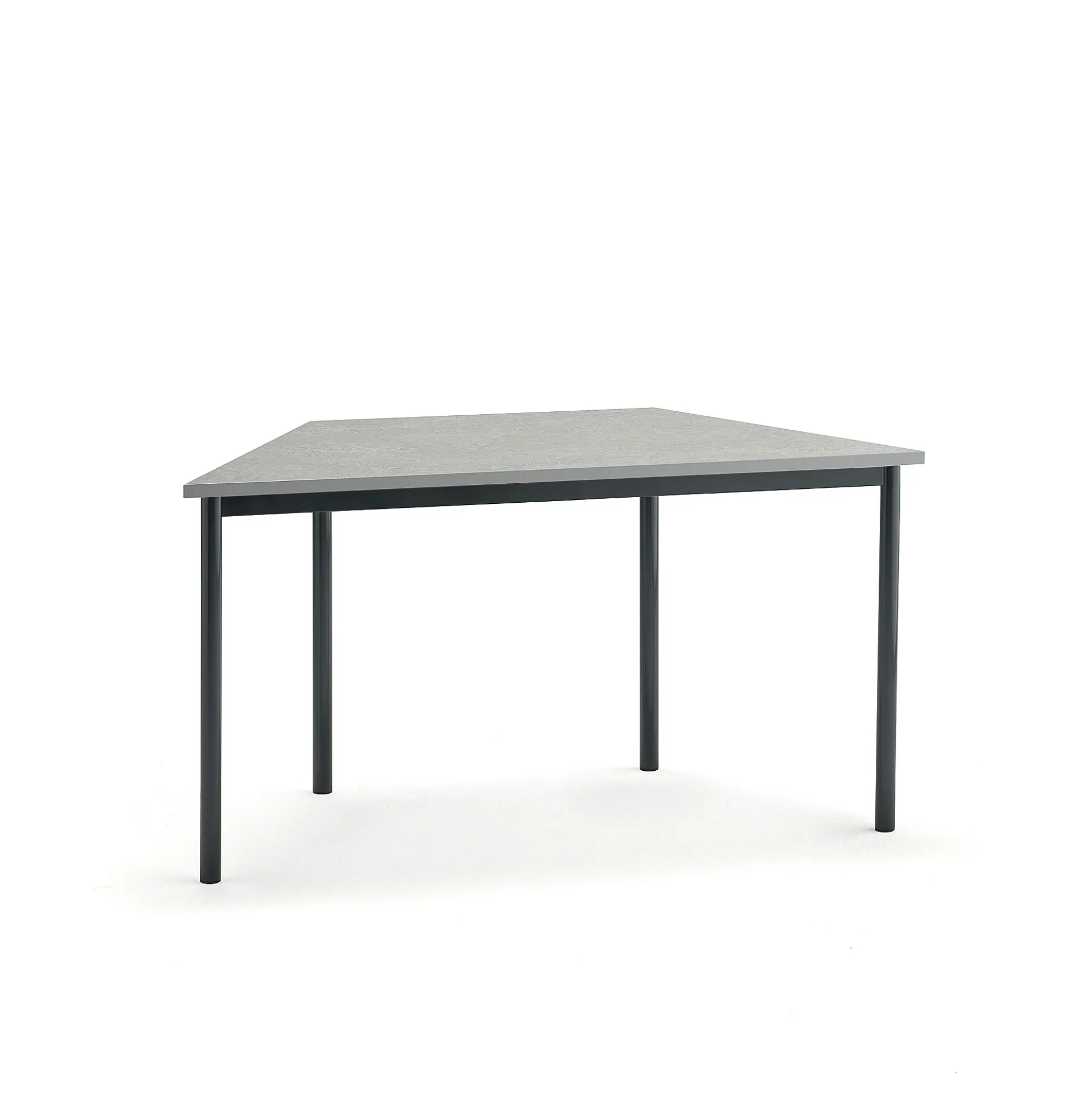 Pöytä SONITUS TRAPETS 1400x700x720 mm, harmaa linoleumi, antrasiitinharmaa