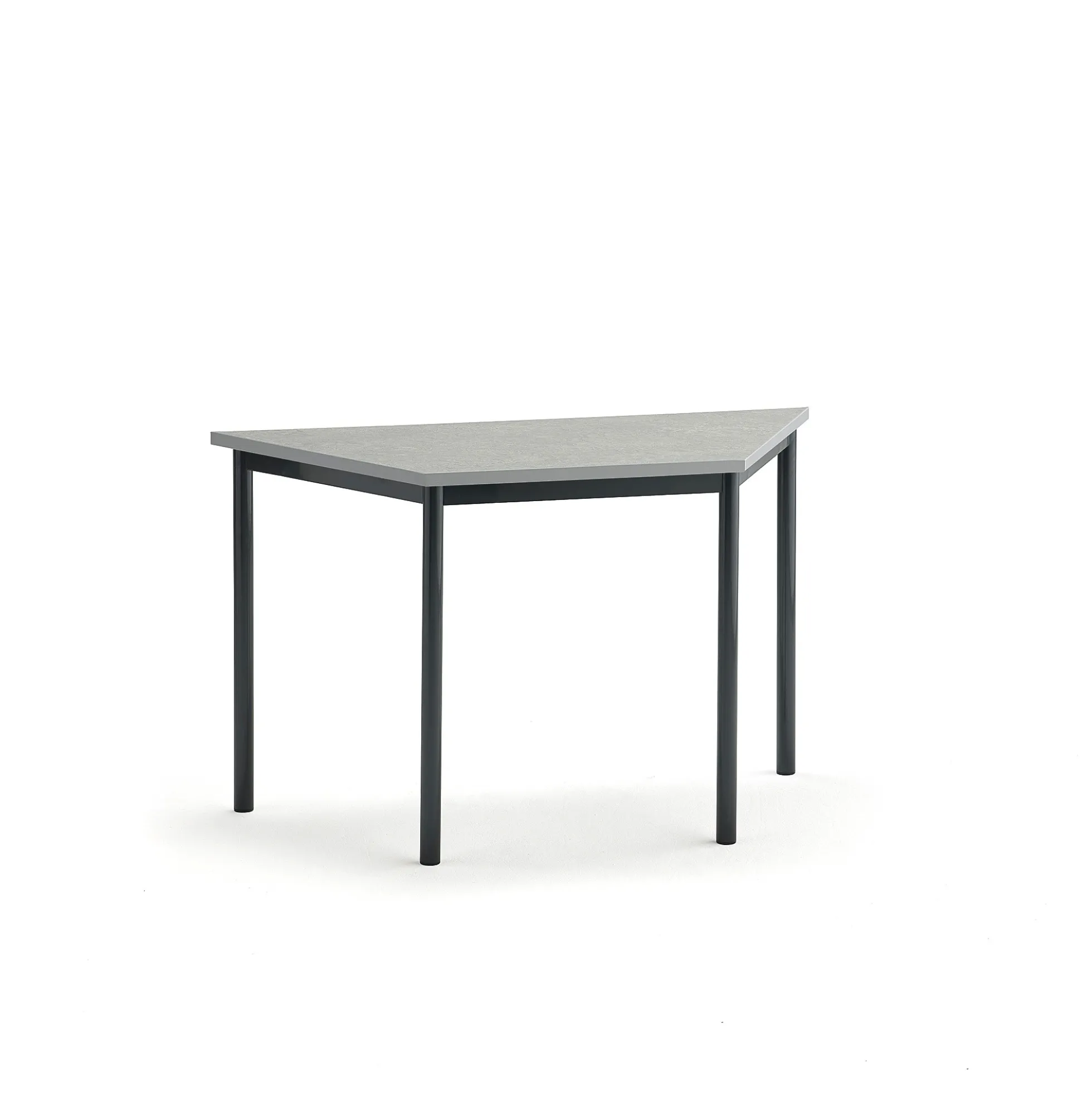 Pöytä SONITUS TRAPETS 1200x600x720 mm, harmaa linoleumi, antrasiitinharmaa