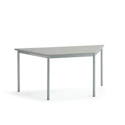 Pöytä SONITUS TRAPETS 1600x800x720 mm, harmaa linoleumi, hopeanharmaa