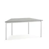 Pöytä SONITUS TRAPETS 1600x800x720 mm, harmaa linoleumi, valkoinen