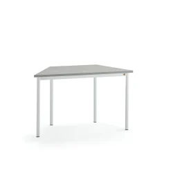Pöytä SONITUS TRAPETS 1200x600x720 mm, harmaa linoleumi, valkoinen