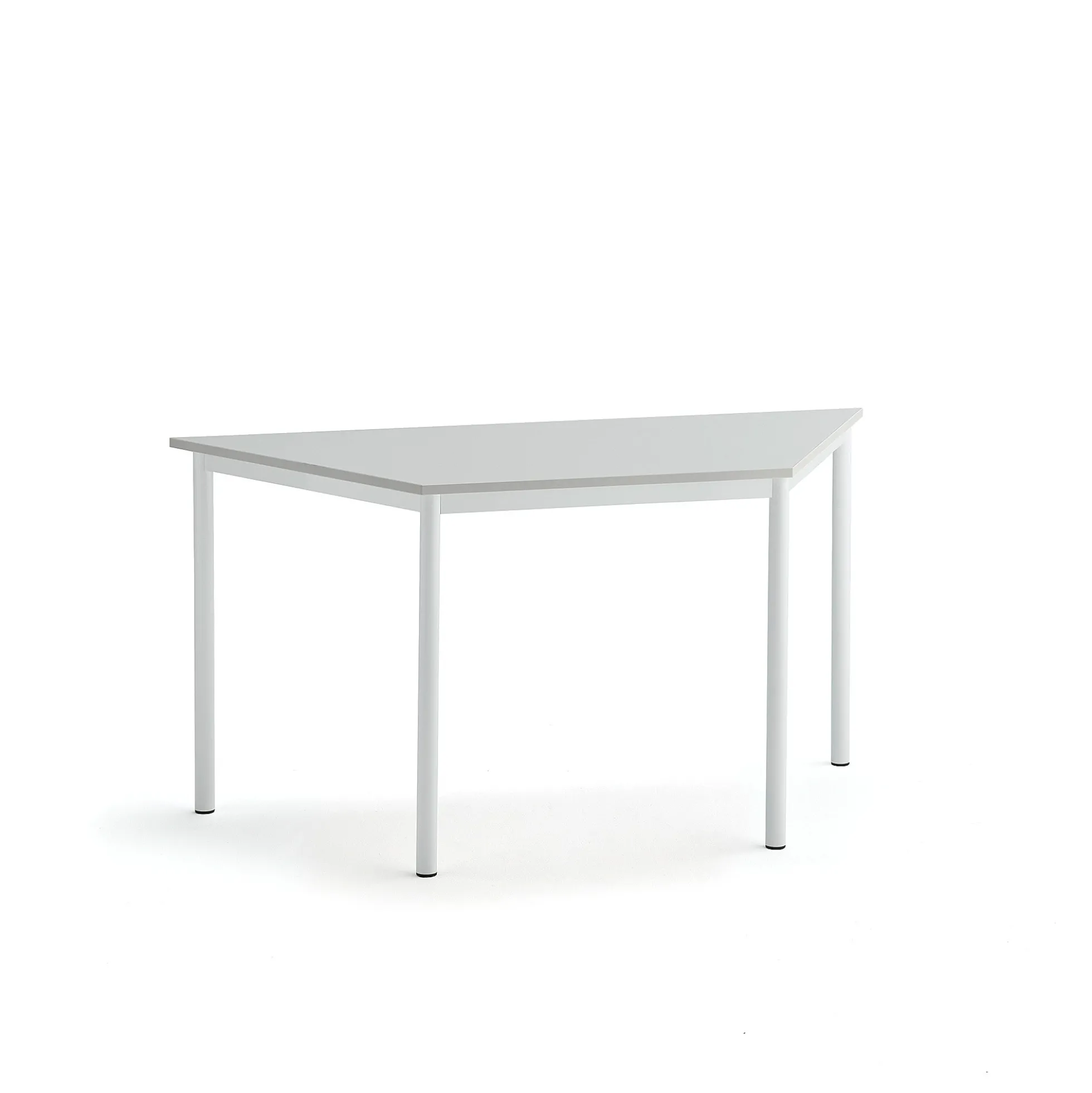 Pöytä SONITUS TRAPETS 1400x700x720 mm, korkeapainelaminaatti HPL, harmaa, valkoinen