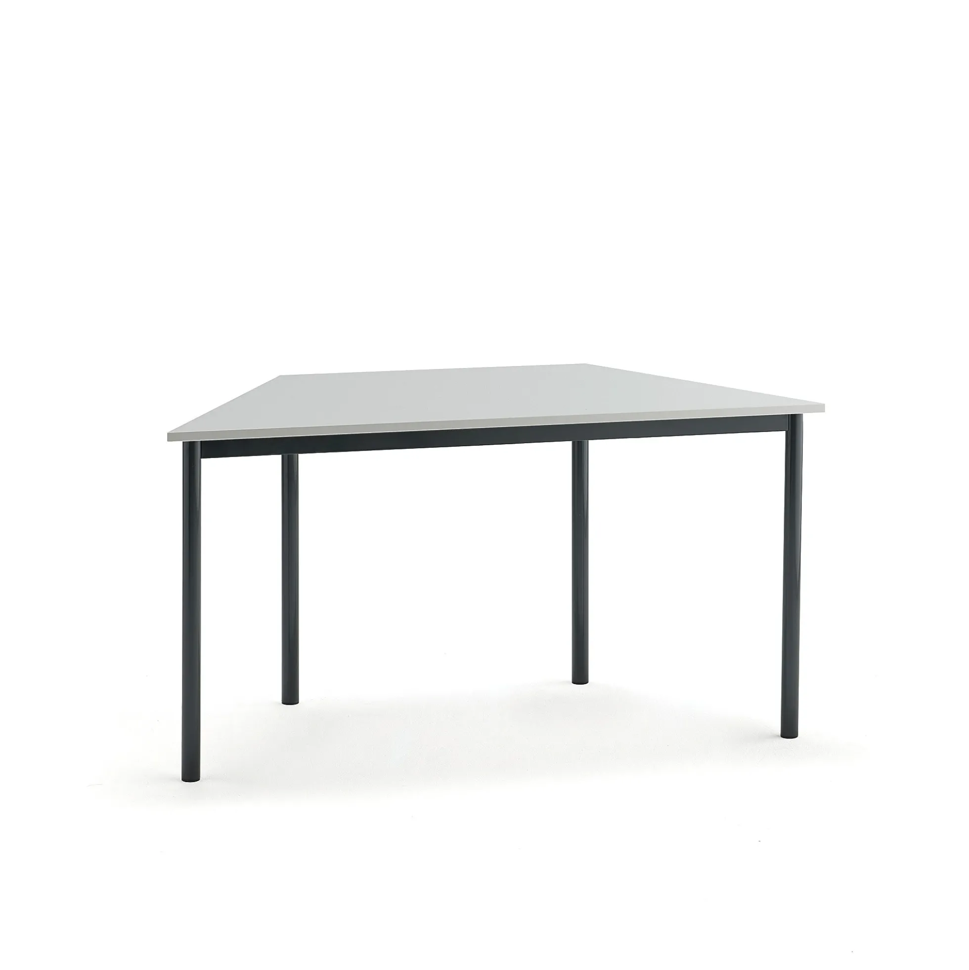 Pöytä SONITUS TRAPETS 1400x700x720 mm, korkeapainelaminaatti HPL, harmaa, antrasiitinharmaa