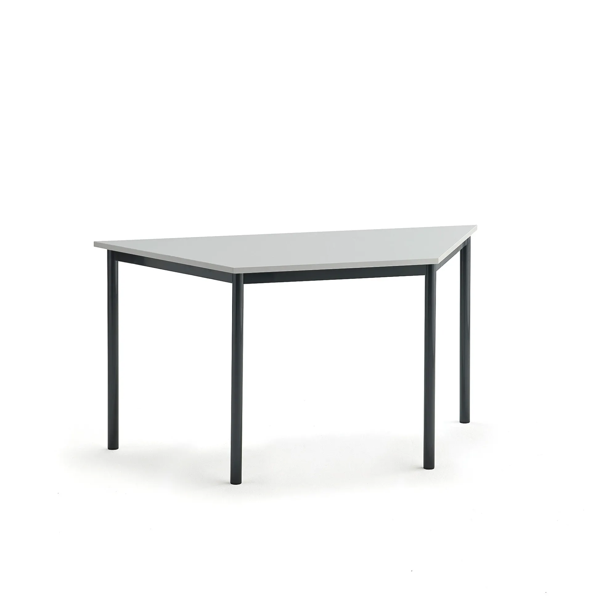 Pöytä SONITUS TRAPETS 1400x700x720 mm, korkeapainelaminaatti HPL, harmaa, antrasiitinharmaa