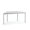 Pöytä SONITUS TRAPETS 1600x800x720 mm, korkeapainelaminaatti HPL, harmaa, hopeanharmaa