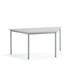 Pöytä SONITUS TRAPETS 1600x800x720 mm, korkeapainelaminaatti HPL, harmaa, hopeanharmaa