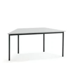 Pöytä SONITUS TRAPETS 1600x800x720 mm, korkeapainelaminaatti HPL, harmaa, antrasiitinharmaa