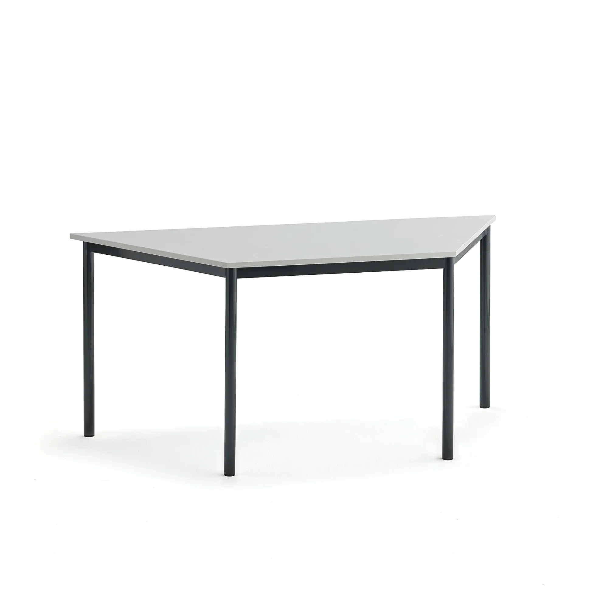 Pöytä SONITUS TRAPETS 1600x800x720 mm, korkeapainelaminaatti HPL, harmaa, antrasiitinharmaa