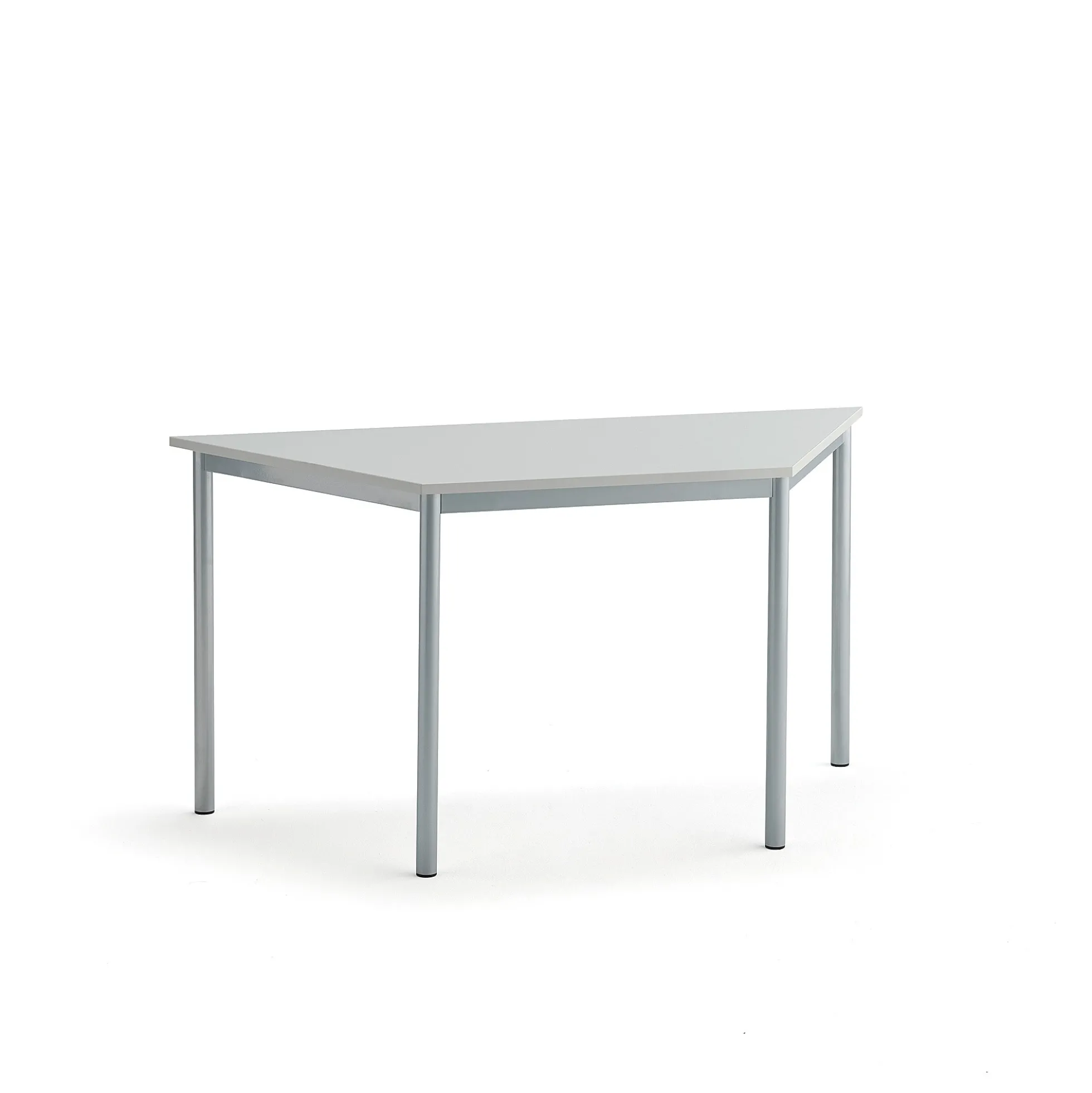 Pöytä SONITUS TRAPETS 1200x600x720 mm, korkeapainelaminaatti HPL, harmaa, hopeanharmaa