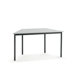Pöytä SONITUS TRAPETS 1200x600x720 mm, korkeapainelaminaatti HPL, harmaa, antrasiitinharmaa