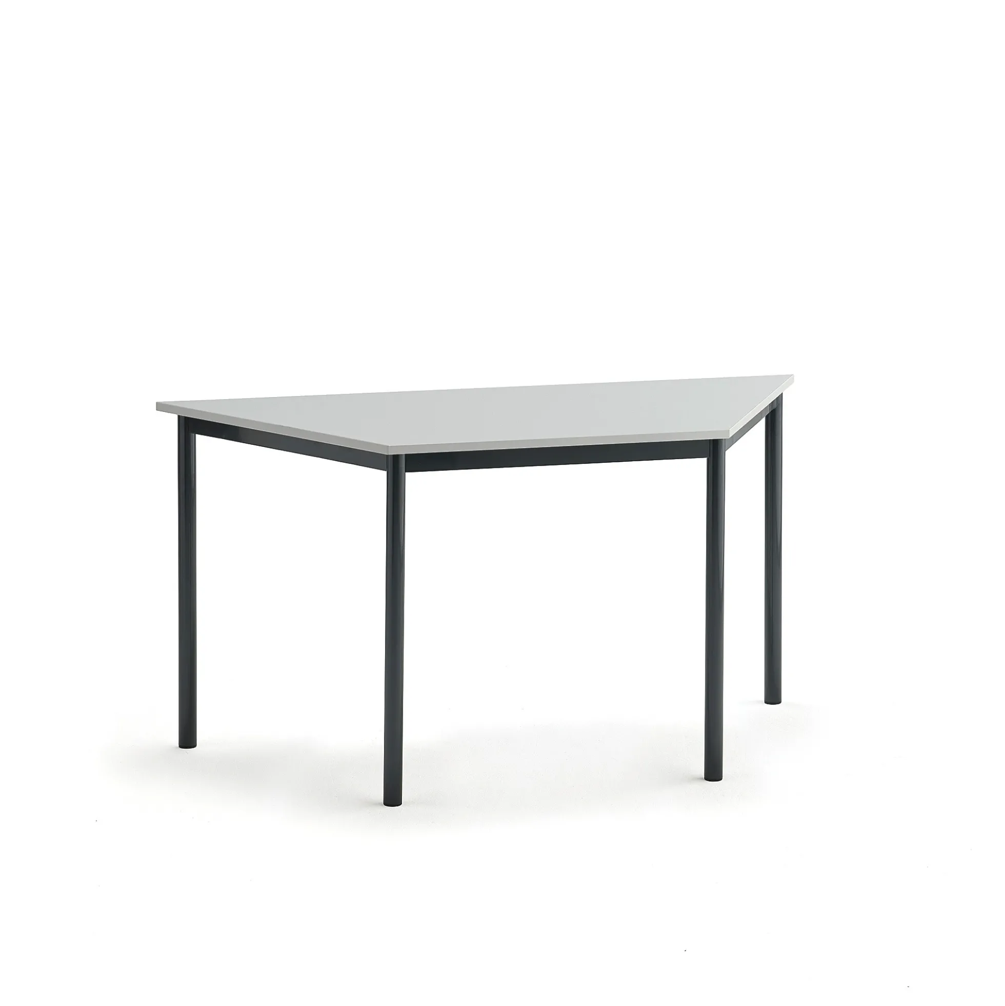 Pöytä SONITUS TRAPETS 1200x600x720 mm, korkeapainelaminaatti HPL, harmaa, antrasiitinharmaa