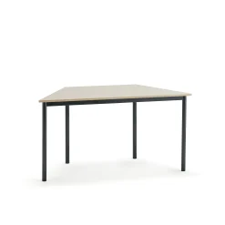 Pöytä SONITUS TRAPETS 1400x700x720 mm, korkeapainelaminaatti HPL, koivu, antrasiitinharmaa