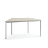 Pöytä SONITUS TRAPETS 1600x800x720 mm, korkeapainelaminaatti HPL, koivu, hopeanharmaa