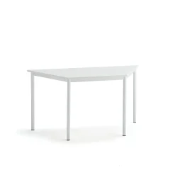 Pöytä SONITUS TRAPETS 1400x700x720 mm, korkeapainelaminaatti HPL, valkoinen, valkoinen