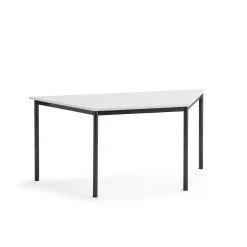 Pöytä SONITUS TRAPETS 1600x800x720 mm, korkeapainelaminaatti HPL, valkoinen, antrasiitinharmaa