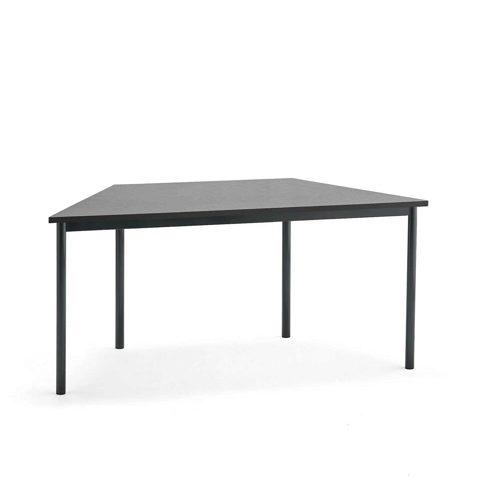 Pöytä SONITUS TRAPETS 1600x800x720 mm, tummanharmaa linoleumi, antrasiitinharmaa