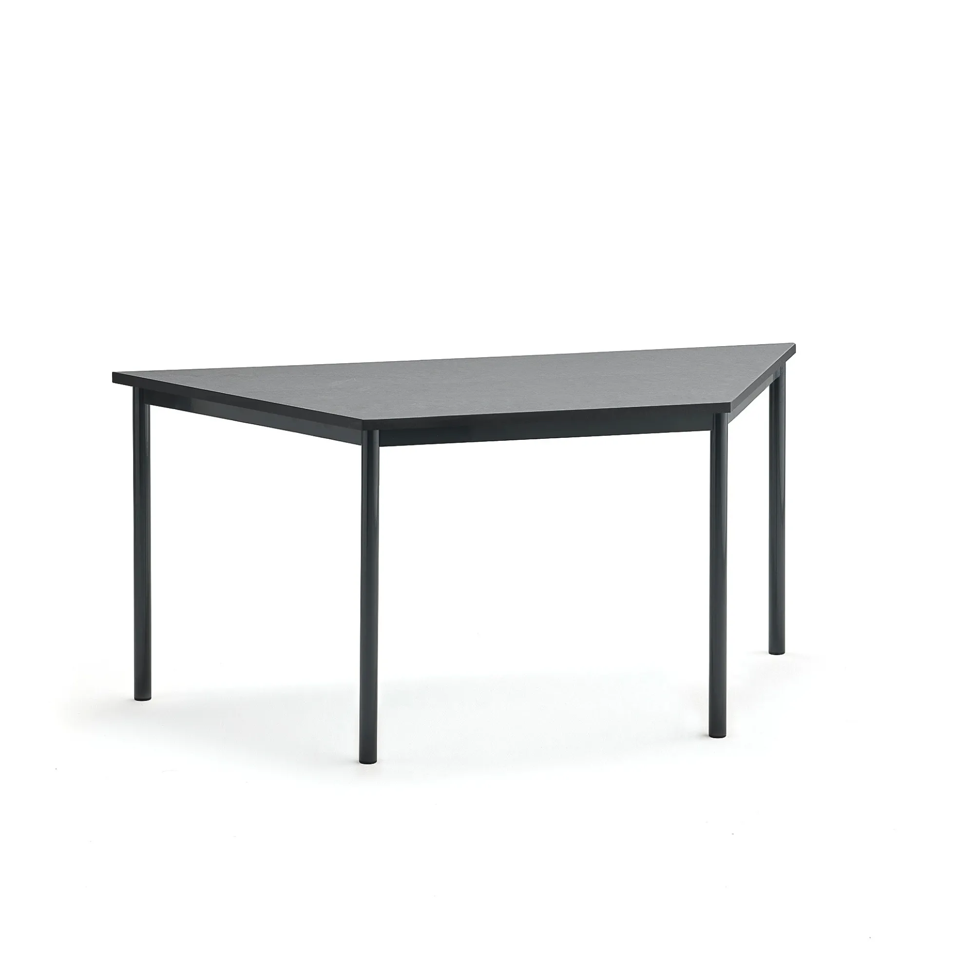 Pöytä SONITUS TRAPETS 1600x800x720 mm, tummanharmaa linoleumi, antrasiitinharmaa