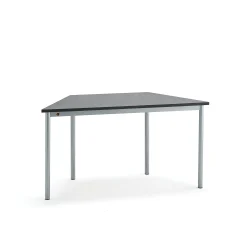 Pöytä SONITUS TRAPETS 1400x700x720 mm, tummanharmaa linoleumi, hopeanharmaa