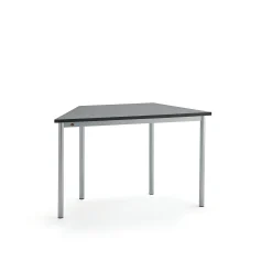 Pöytä SONITUS TRAPETS 1200x600x720 mm, tummanharmaa linoleumi, hopeanharmaa