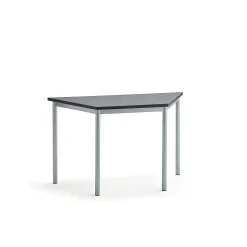 Pöytä SONITUS TRAPETS 1200x600x720 mm, tummanharmaa linoleumi, hopeanharmaa