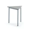 Pöytä SONITUS TRIANGEL 700x700x720 mm, harmaa linoleumi, hopeanharmaa