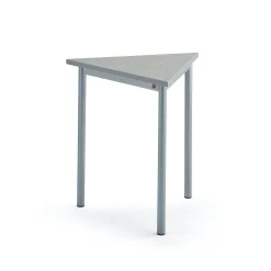 Pöytä SONITUS TRIANGEL 700x700x720 mm, harmaa linoleumi, hopeanharmaa