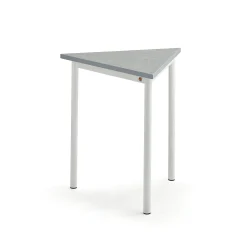 Pöytä SONITUS TRIANGEL 700x700x720 mm, harmaa linoleumi, valkoinen