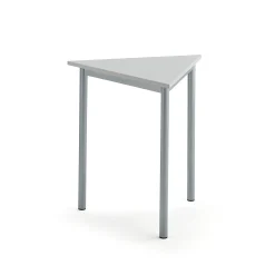 Pöytä SONITUS TRIANGEL 700x700x720 mm, korkeapainelaminaatti HPL, harmaa, hopeanharmaa
