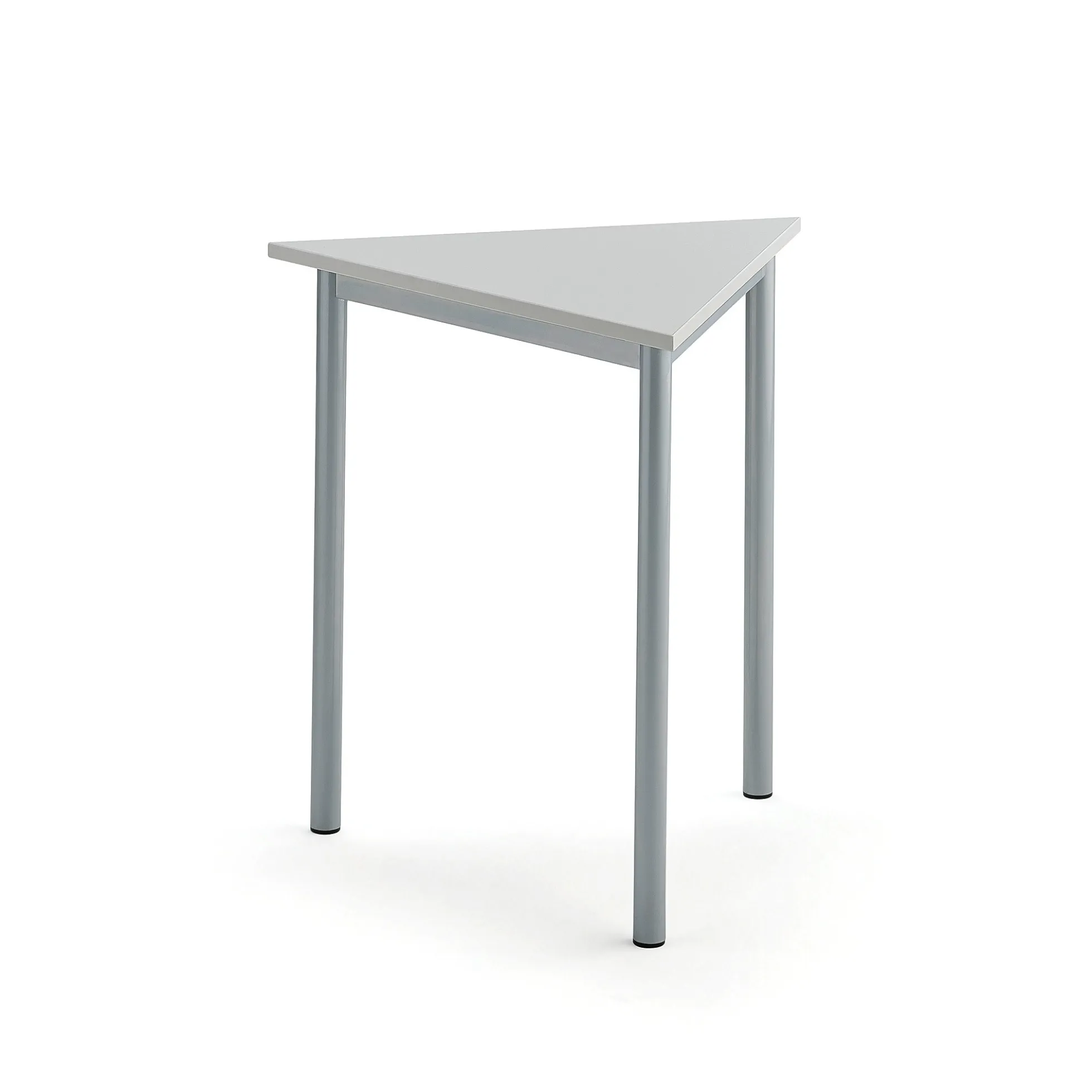 Pöytä SONITUS TRIANGEL 700x700x720 mm, korkeapainelaminaatti HPL, harmaa, hopeanharmaa