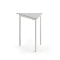 Pöytä SONITUS TRIANGEL 700x600x720 mm, korkeapainelaminaatti HPL, harmaa, valkoinen