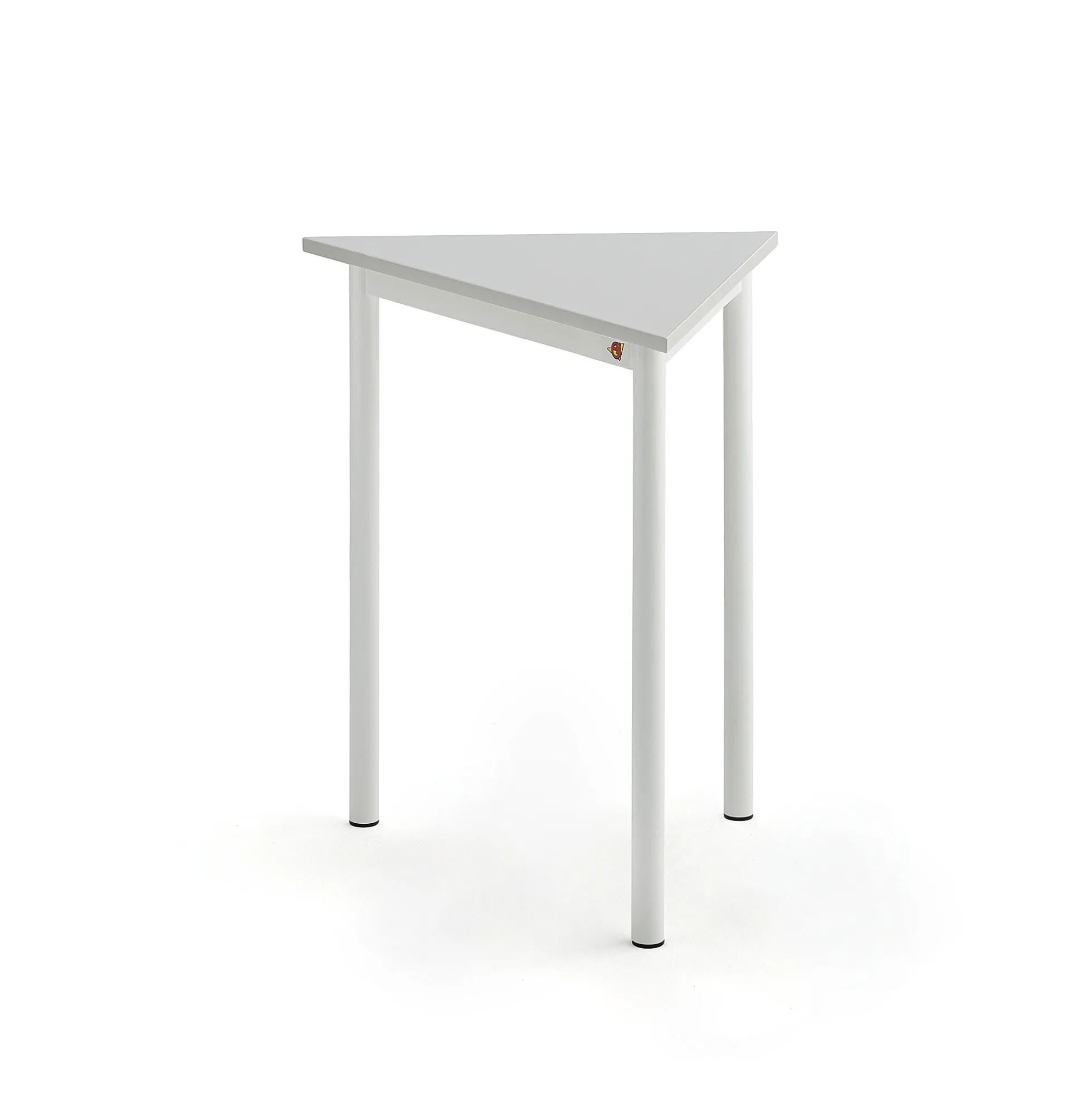 Pöytä SONITUS TRIANGEL 700x600x720 mm, korkeapainelaminaatti HPL, harmaa, valkoinen