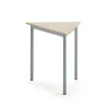 Pöytä SONITUS TRIANGEL 800x700x720 mm, korkeapainelaminaatti HPL, koivu, hopeanharmaa