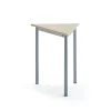 Pöytä SONITUS TRIANGEL 700x600x720 mm, korkeapainelaminaatti HPL, koivu, hopeanharmaa